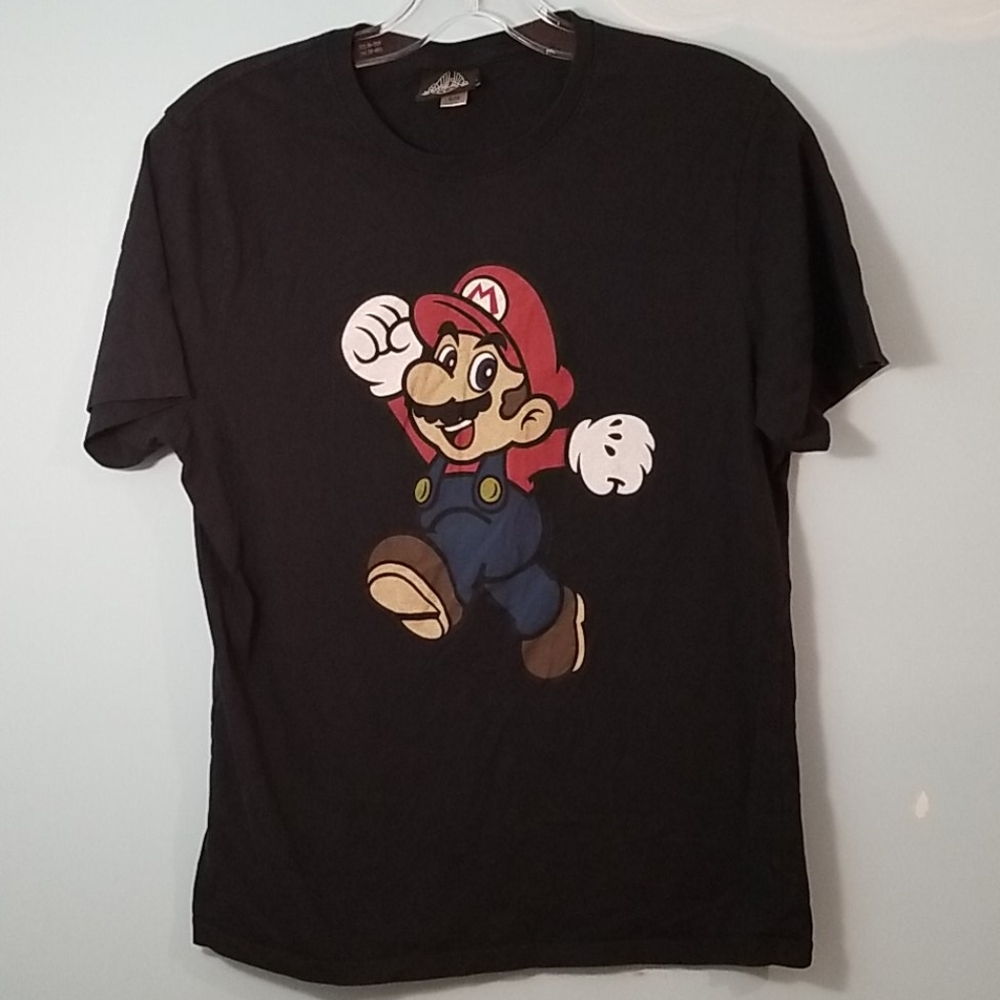 Super Mario 100% cotton shirt black XL NWOT